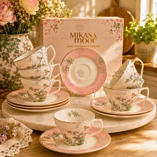 BİRD GARDEN YAVRU AĞZI 6 KİŞİLİK KAHVE FİNCAN TAKIMI