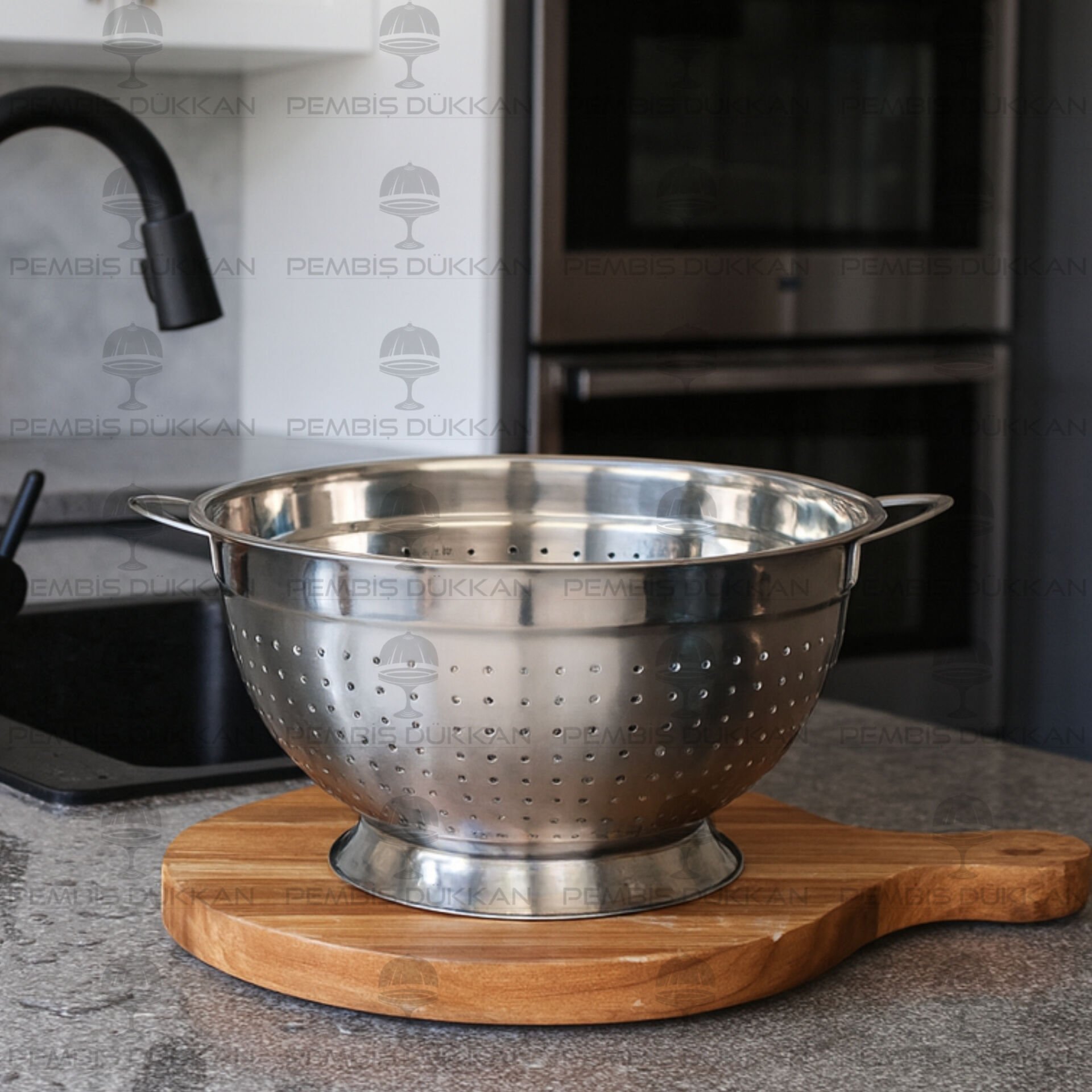 26CM AYAKLI YUVARLAK, ÇELİK SÜZGEÇ (SZG361)