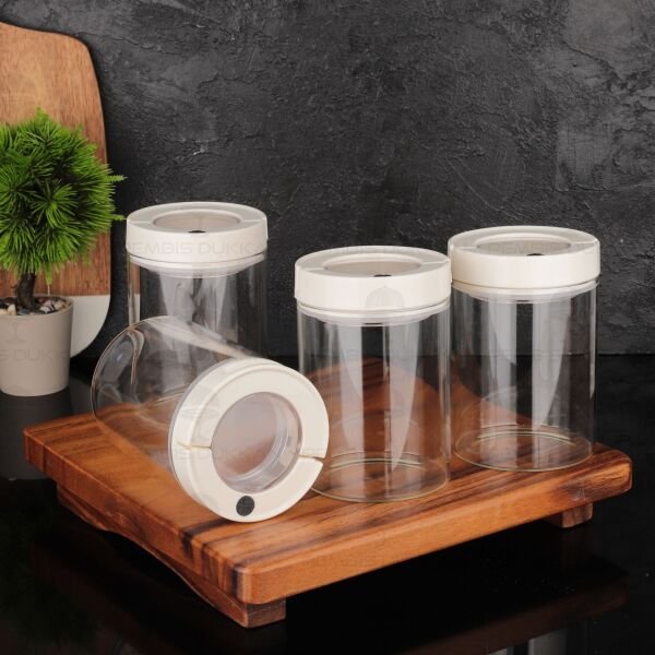 6LI BEYAZ TESORA 400ML BAHARAT KAVANOZ SETİ
