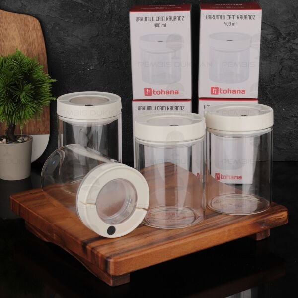 6LI BEYAZ TESORA 400ML BAHARAT KAVANOZ SETİ