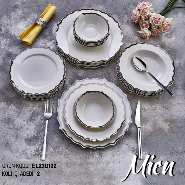 ELİZA SİLVER 6 KİŞİLİK 24 PARÇA YEMEK TAKIMI (ELİZABETH LONDON)