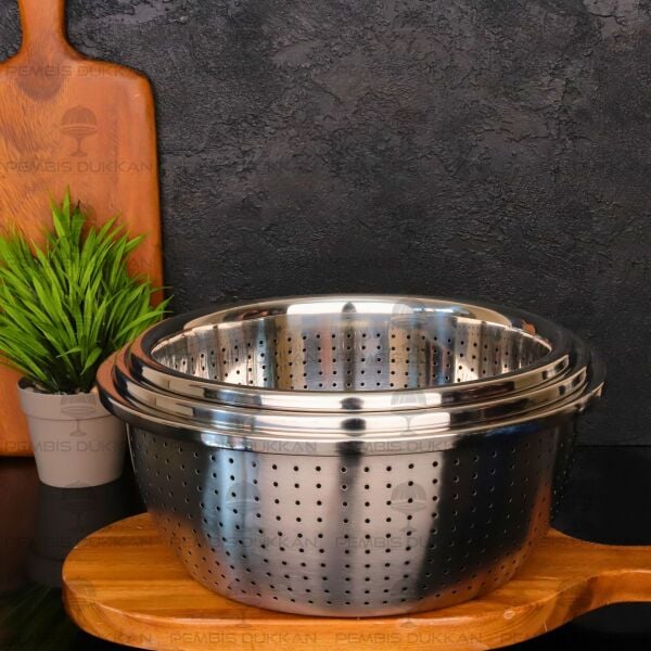 30CM MONA YUVARLAK, ÇELİK SÜZGEÇ (SZG356)