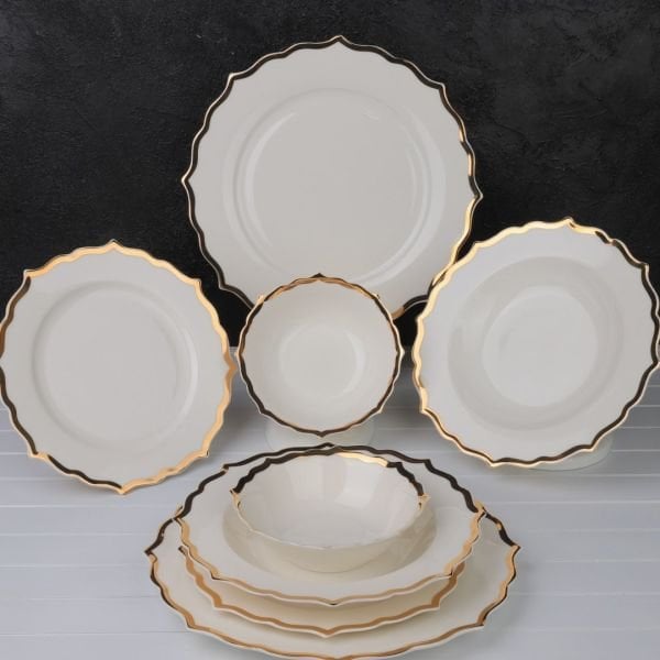 ELİZA GOLD 6 KİŞİLİK 24 PARÇA YEMEK TAKIMI (ELİZABETH LONDON)