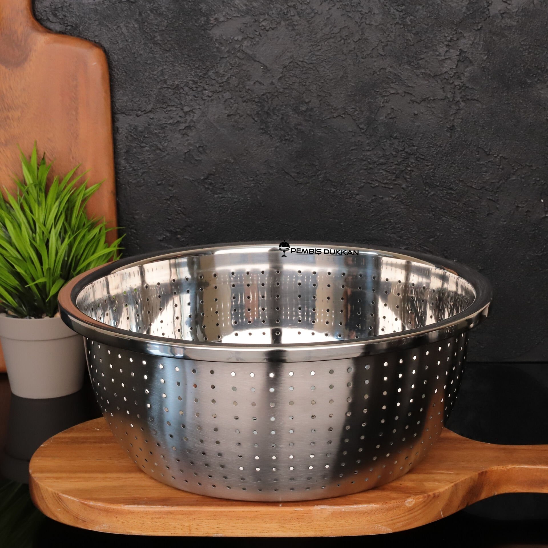 1 ADET İVY 30 CM YUVARLAK ÇELİK SEPET SÜZGEÇ (SZG356)