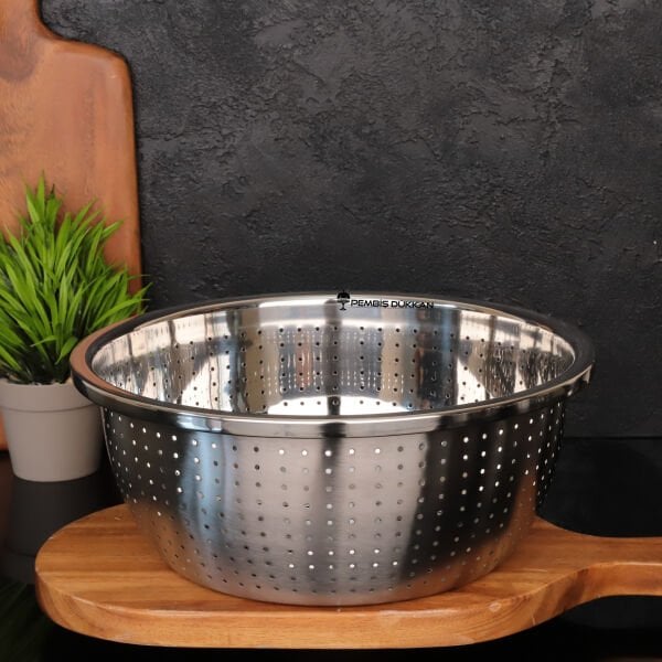 1 ADET İVY 30 CM YUVARLAK ÇELİK SEPET SÜZGEÇ (SZG356)