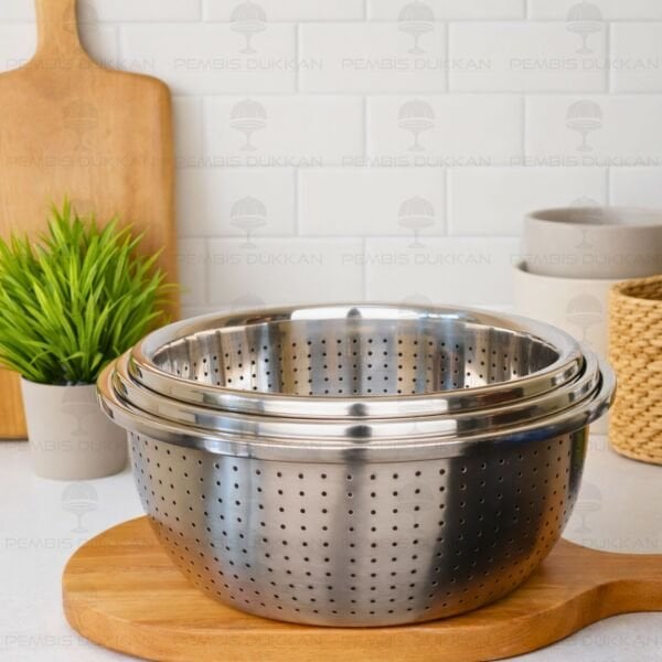 28CM MONA YUVARLAK, ÇELİK SÜZGEÇ (SZG355)