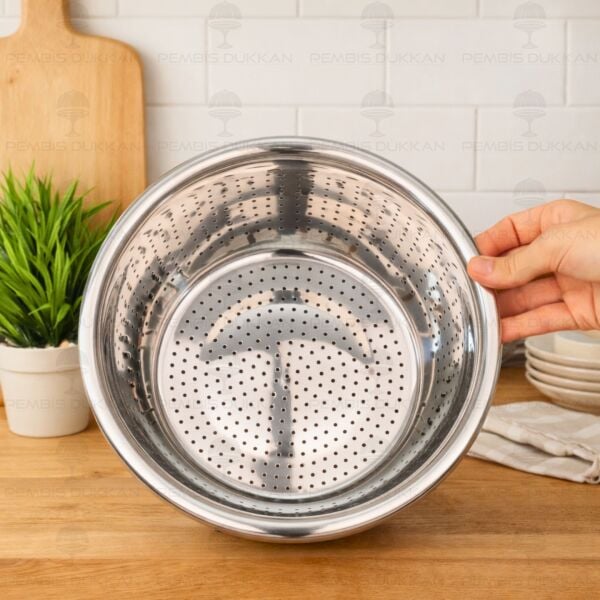28CM MONA YUVARLAK, ÇELİK SÜZGEÇ (SZG355)