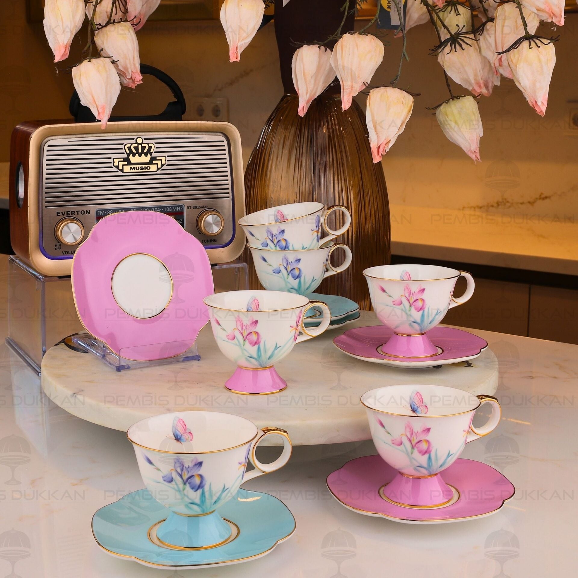 LİLYUM 6 KİŞİLİK KAHVE FİNCAN TAKIMI