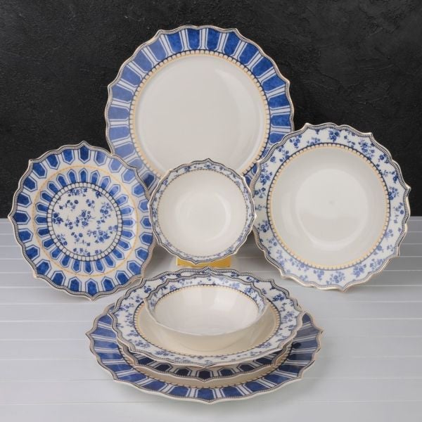 BLUEBERRY 6 KİŞİLİK 24 PARÇA YEMEK TAKIMI (ELİZABETH LONDON)