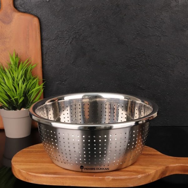 1 ADET İVY 26 CM YUVARLAK ÇELİK SEPET SÜZGEÇ (SZG354)
