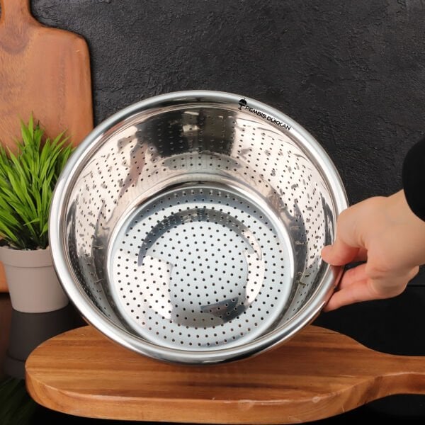 26CM MONA YUVARLAK, ÇELİK SÜZGEÇ (SZG354)