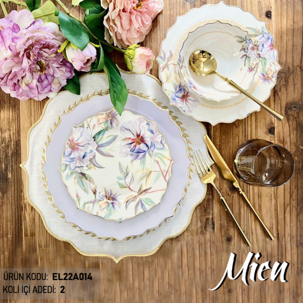LAPİS 6 KİŞİLİK 24 PARÇA YEMEK TAKIMI (ELİZABETH LONDON)