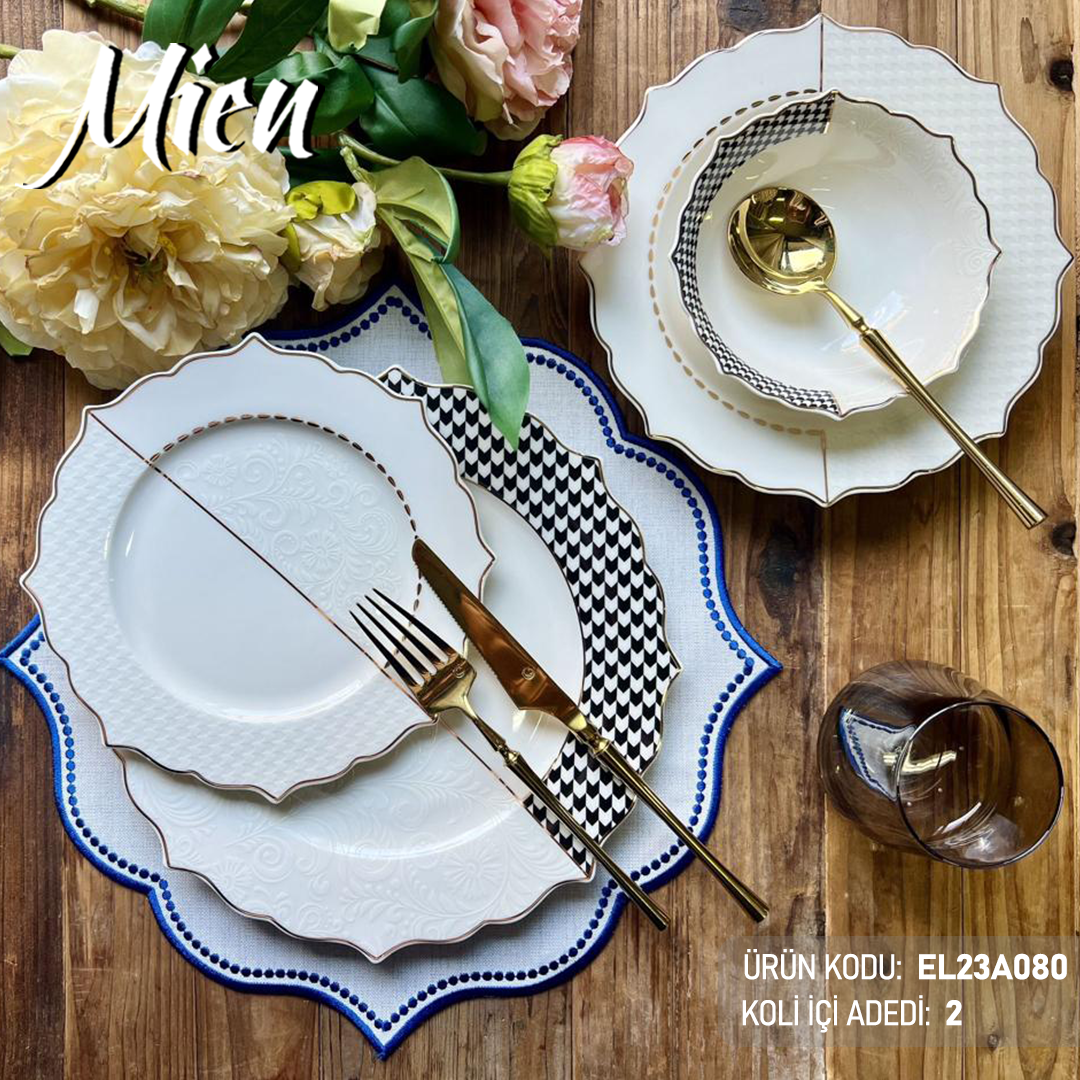 Elegant 6 Kişilik 24 Parça Yemek Takımı (Elizabeth London)