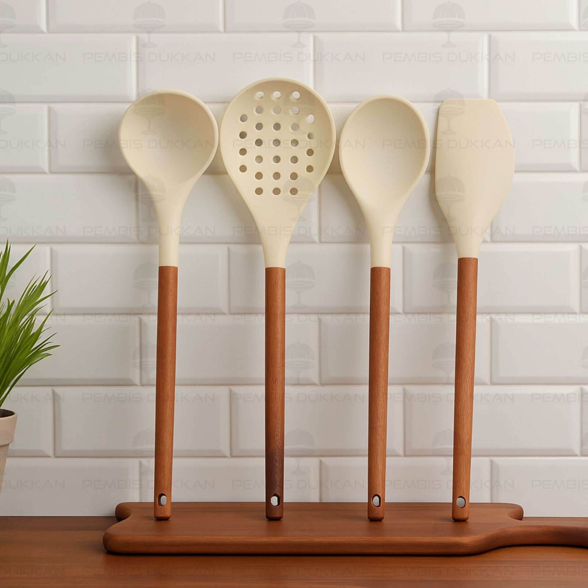 4LÜ AKASYA SAPLI KREM SİLİKON SET NO1