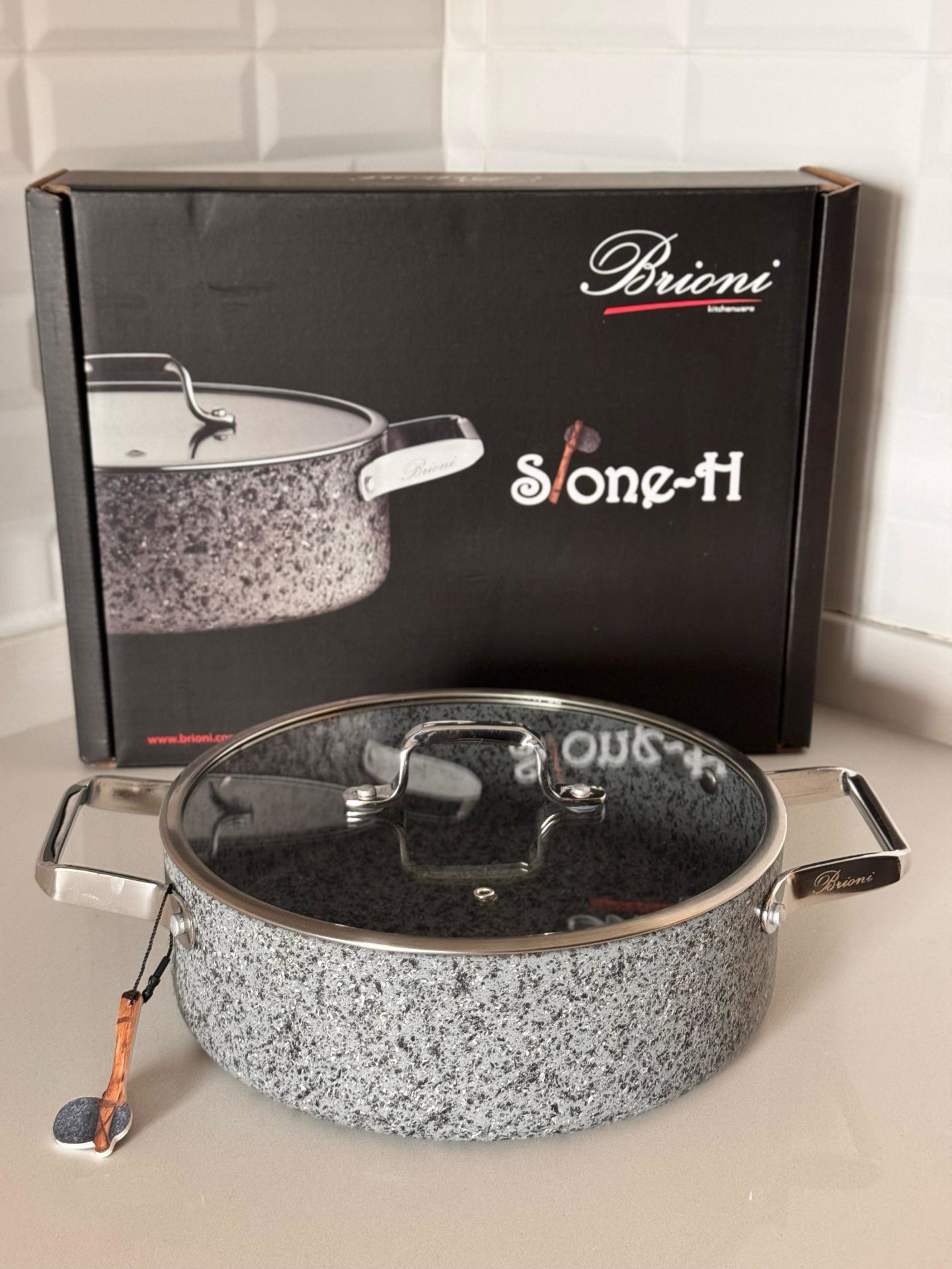 BRİONİ STONE-H 24 CM BASIK TENCERE