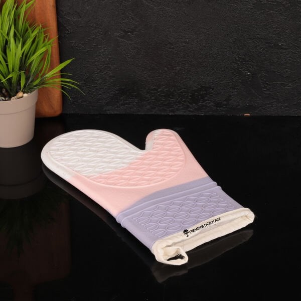 PEMBE & LİLA ULTRA SİLİKON FIRIN ELDİVENİ (TH76800)