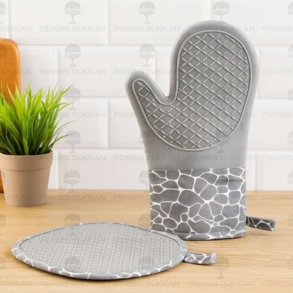 THN SİLİKON FIRIN ELDİVENİ&TUTACAK SET (THN76596)