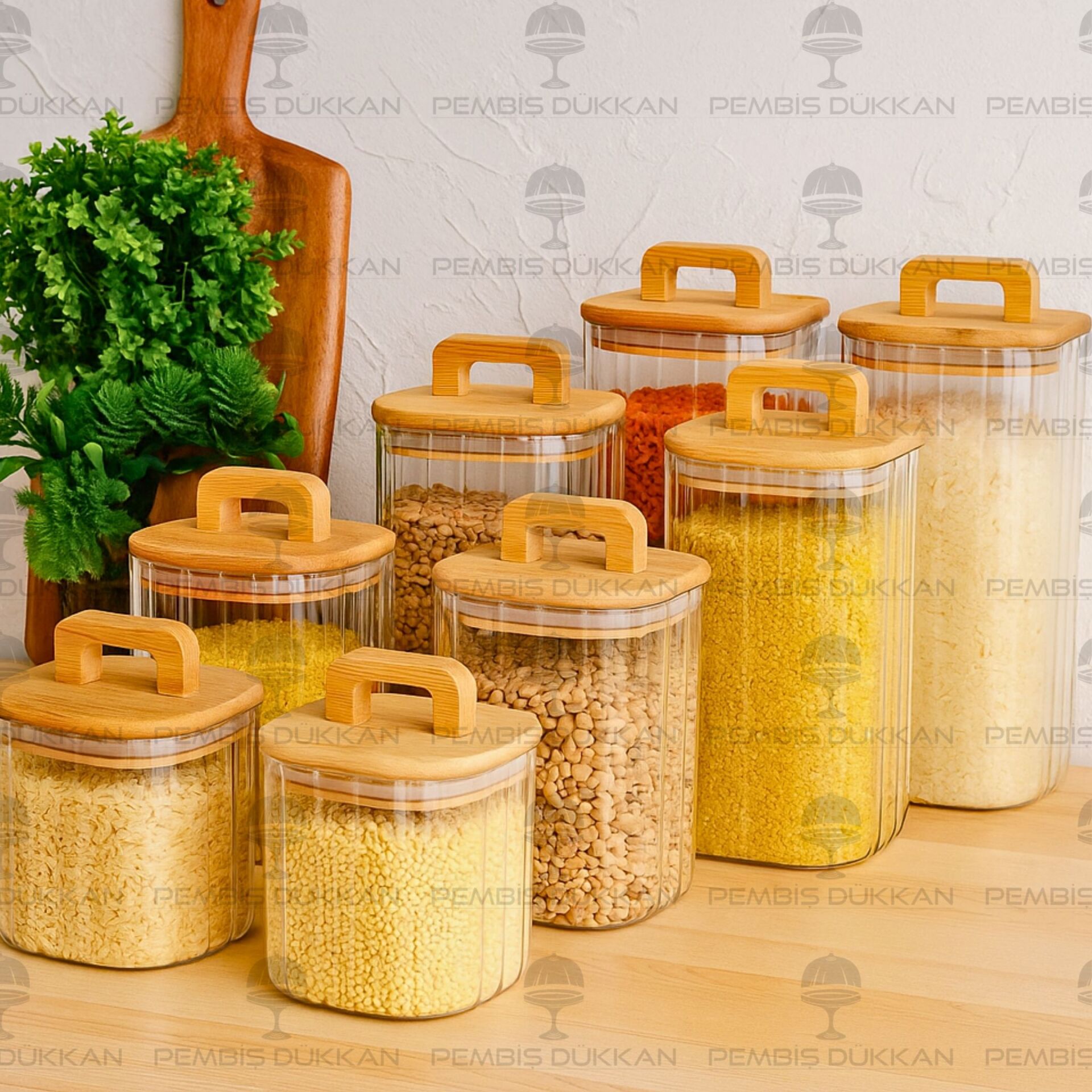 8Lİ MİLLA ERZAK KAVANOZ SET (BOR093-094-095-096)