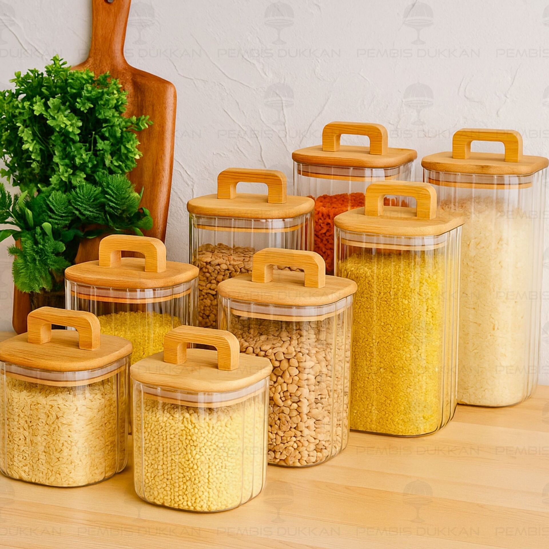 8Lİ MİLLA ERZAK KAVANOZ SET (BOR093-094-095-096)