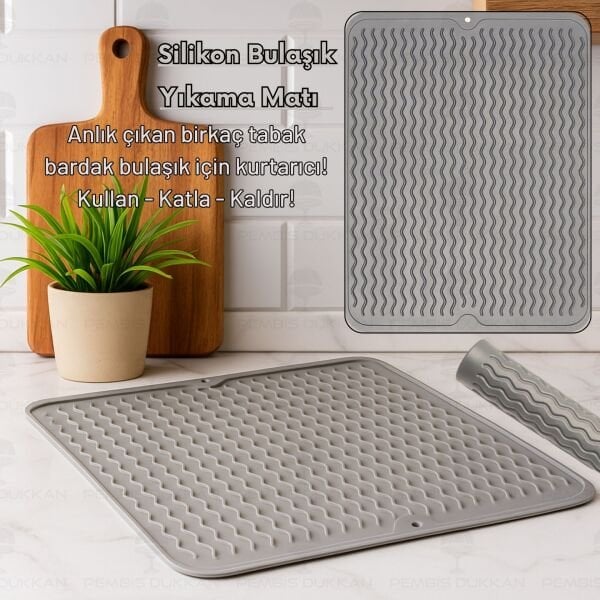 GRİ SİLİKON KULLAN KALDIR, BULAŞIK MATI (THN76262)