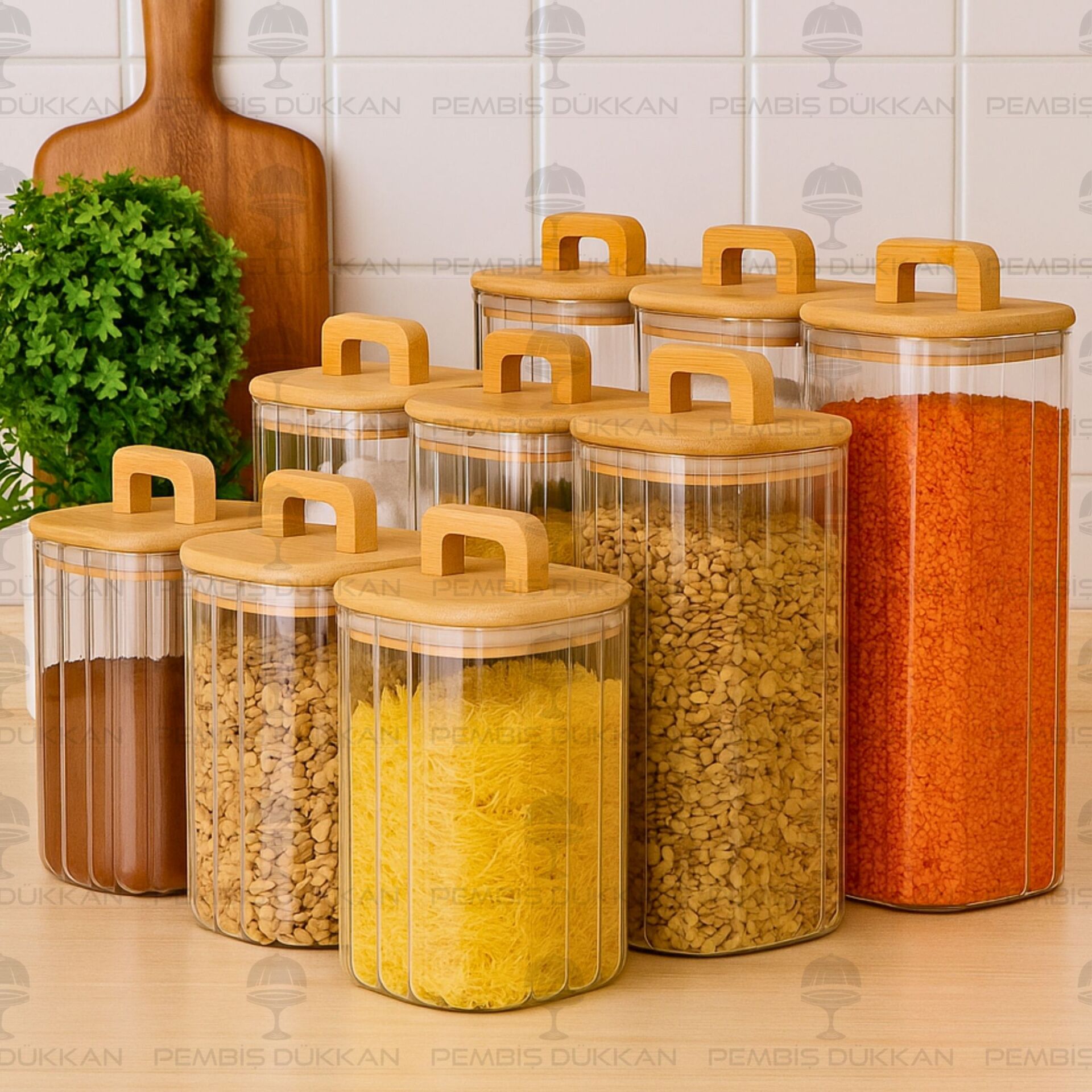 9LU MİLLA ERZAK KAVANOZ SET (BOR094-095-096)