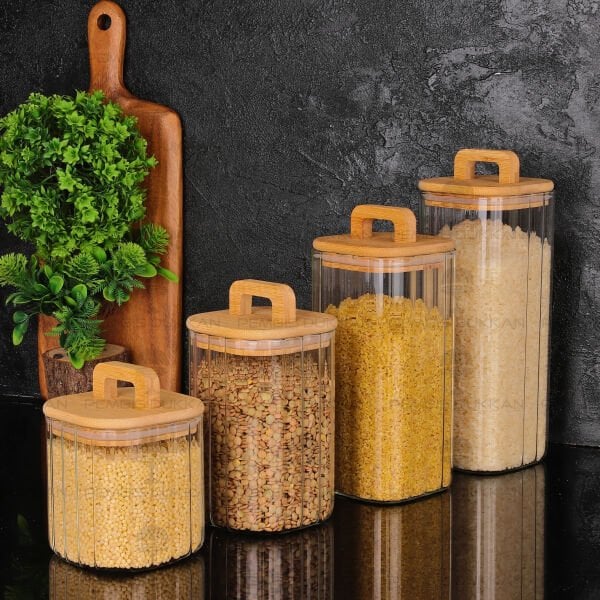 4LÜ MİLLA ERZAK KAVANOZ SET (BOR093-094-095-096)