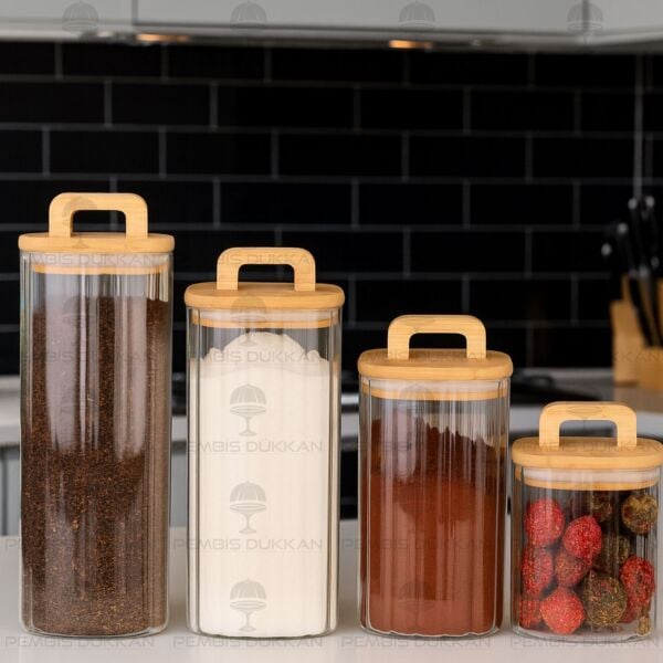 4LÜ MİLLA ERZAK KAVANOZ SET (BOR093-094-095-096)