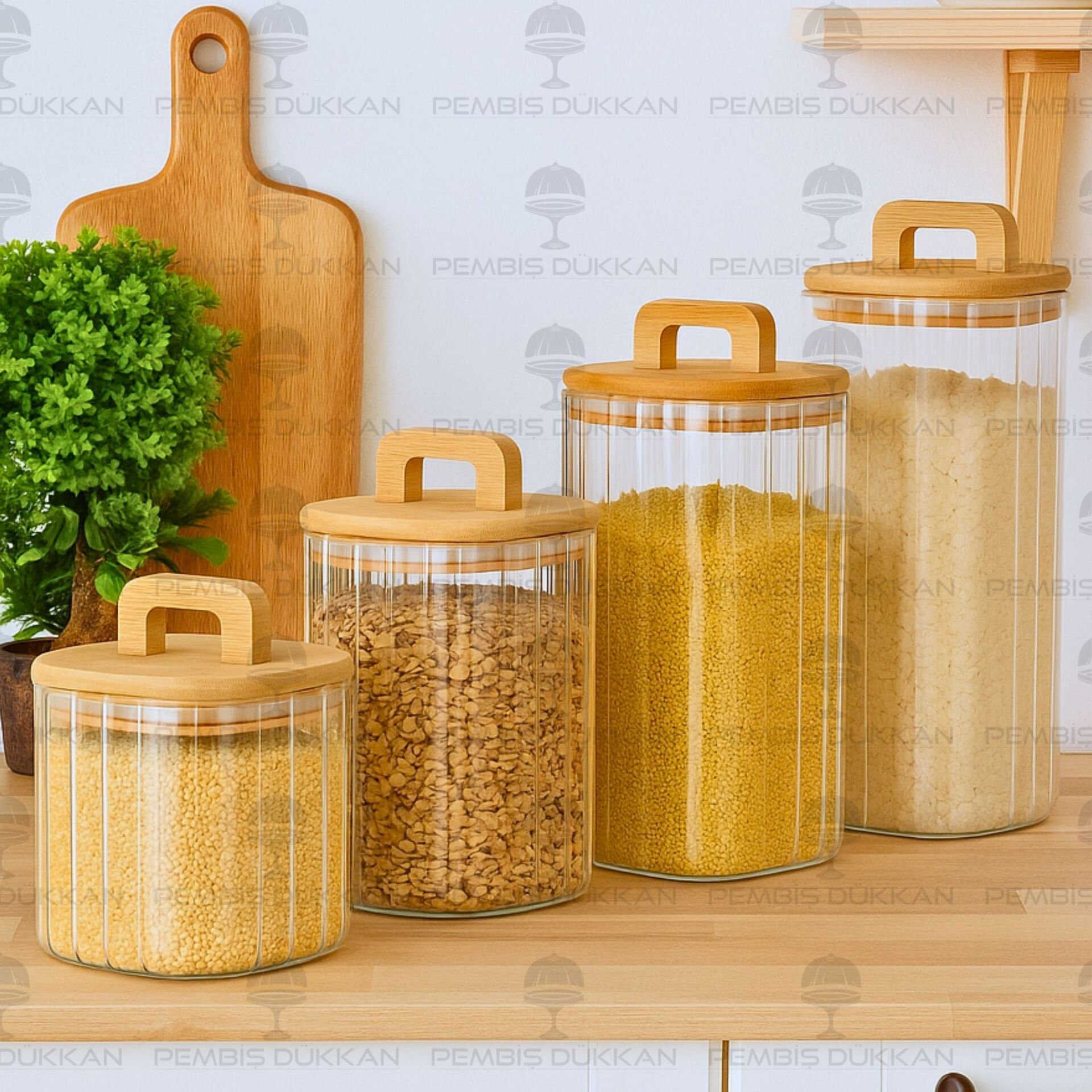 4LÜ MİLLA ERZAK KAVANOZ SET (BOR093-094-095-096)