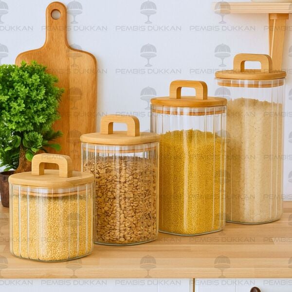 4LÜ MİLLA ERZAK KAVANOZ SET (BOR093-094-095-096)