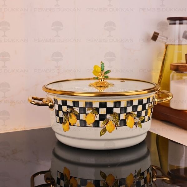 LİNDA EMAYE 22CM EMAYE KIZARTMA TENCERESİ