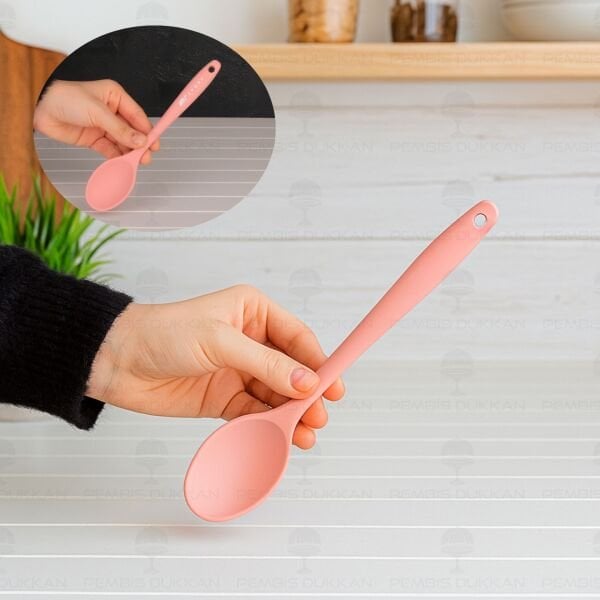 PEMBE MİNİ DERİN SİLİKON KAŞIK İVY (SL150)