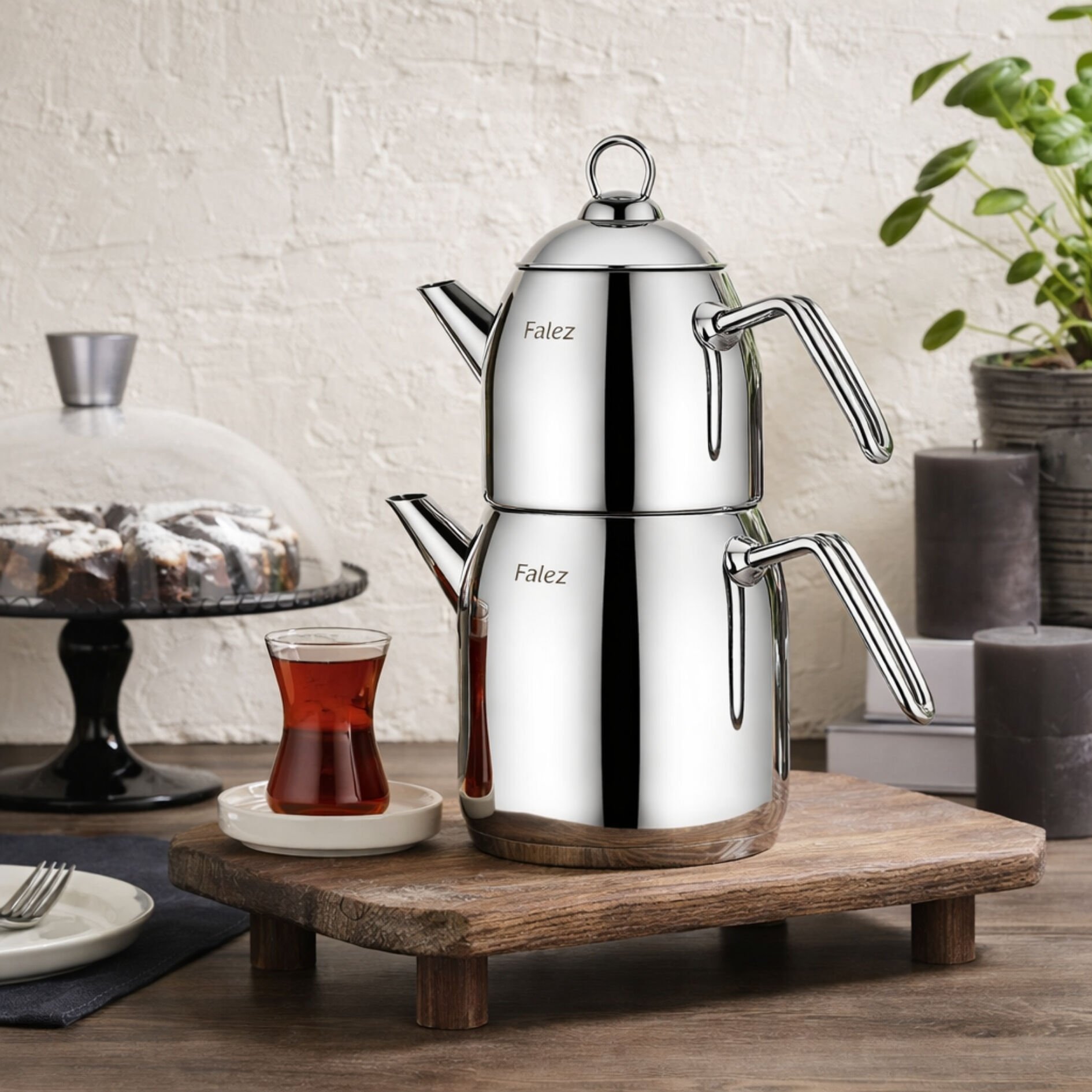 FALEZ SELVİ ÇELİK SAP MİNİ BOY ÇAYDANLIK