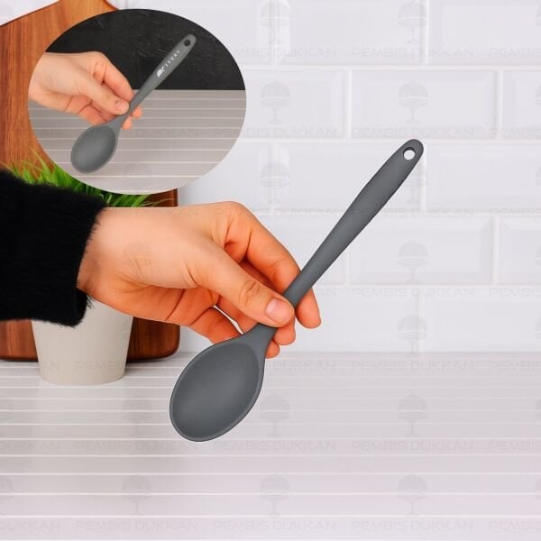 GRİ MİNİ DERİN SİLİKON KAŞIK İVY (SL150)