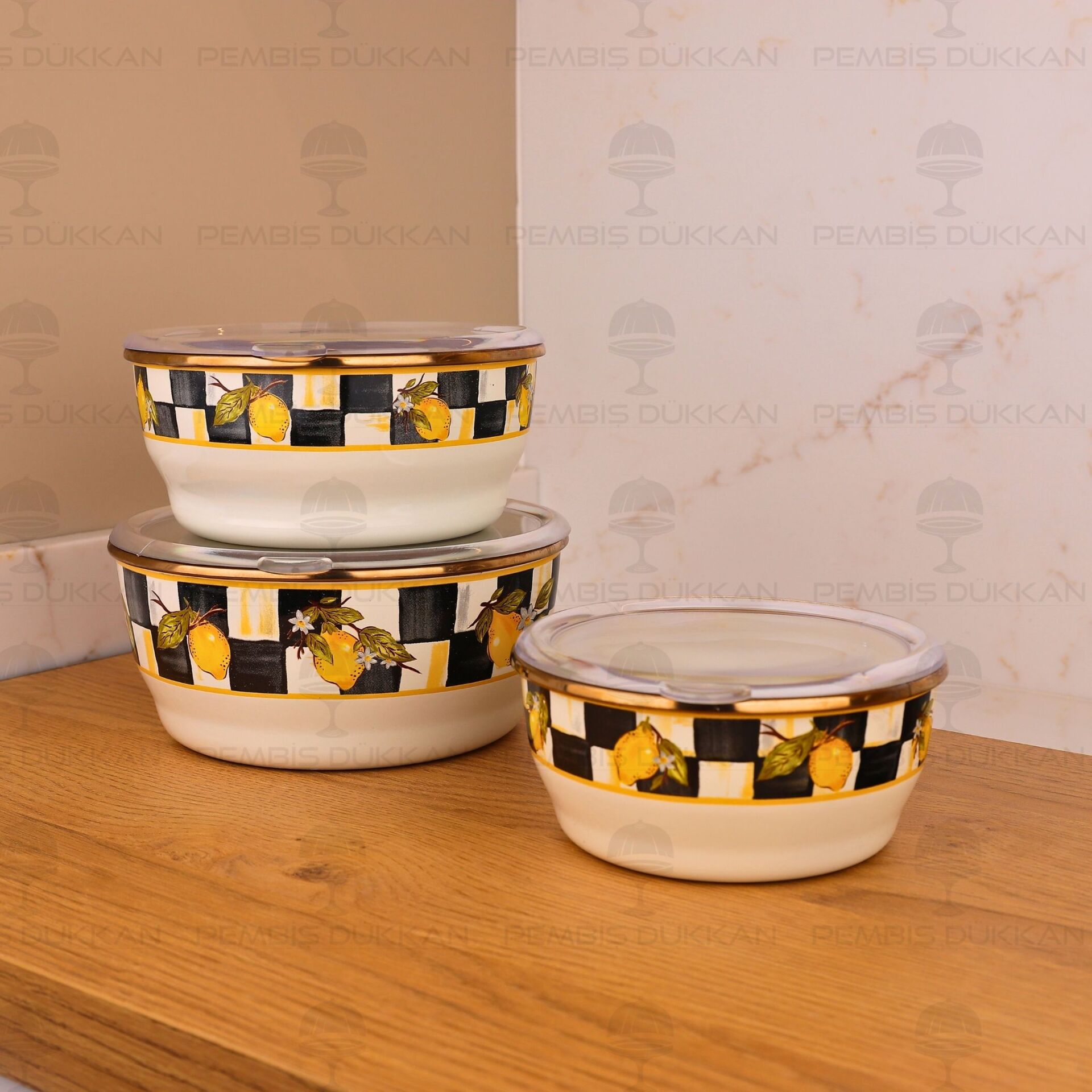 LİNDA 3LÜ EMAYE SAKLAMA KABI