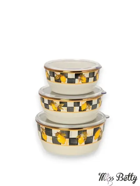 LİNDA 3LÜ EMAYE SAKLAMA KABI