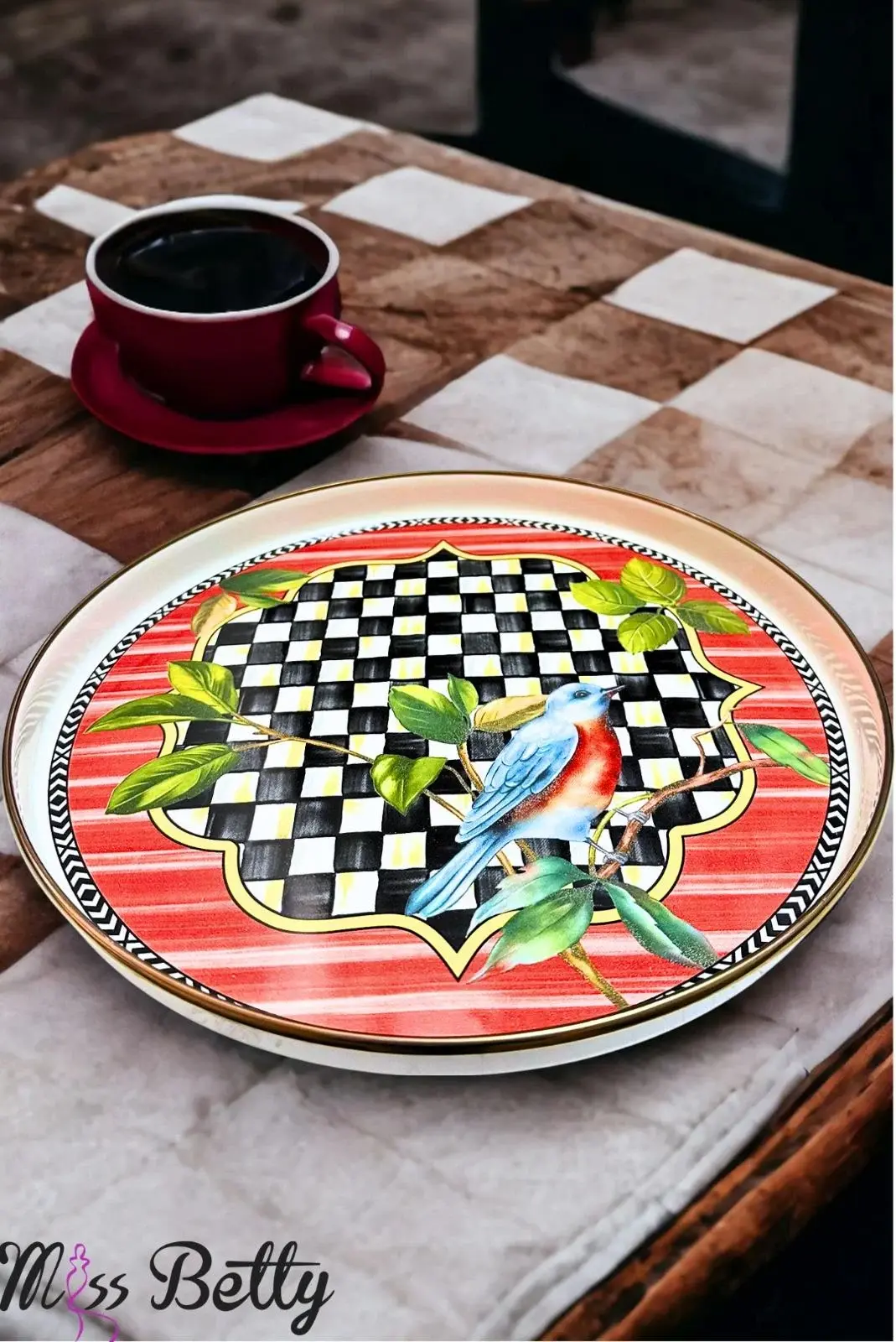 32CM PARADİSE EMAYE SUNUM TEPSİ