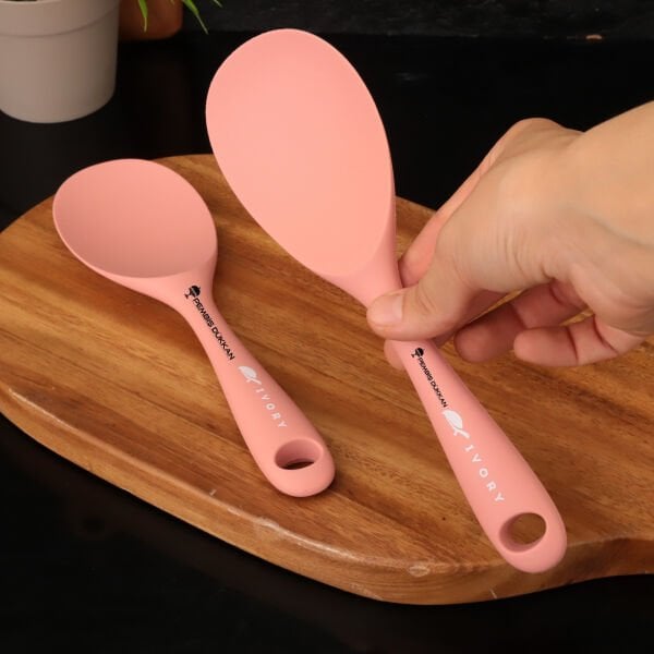PEMBE SİLİKON PİLAV KAŞIĞI İVY (SL151)