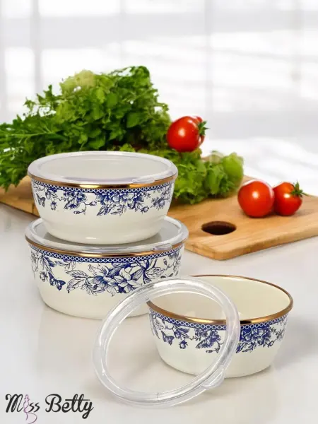 BLUE LİFE 3LÜ EMAYE SAKLAMA KABI