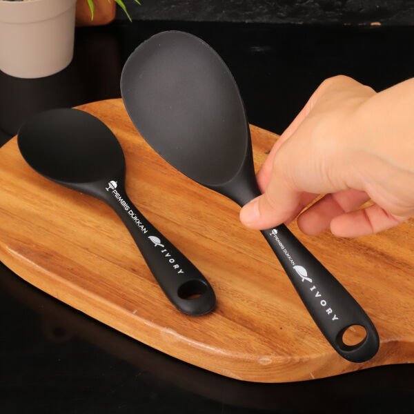 SİYAH SİLİKON PİLAV KAŞIĞI İVY (SL151)
