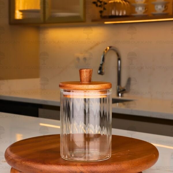 VERONA 330ML AKASYA KAPAKLI ÇİZGİLİ BAHARATLIK (BOR 0112)