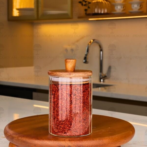 VERONA 330ML AKASYA KAPAKLI ÇİZGİLİ BAHARATLIK (BOR 0112)