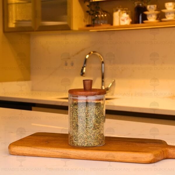 VERONA 330ML AKASYA KAPAKLI ÇİZGİLİ BAHARATLIK (BOR 0112)