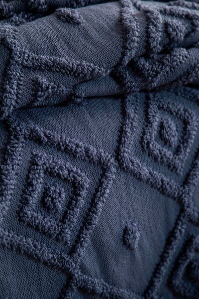 ELLİON TRİKOLU ÇİFT KİŞİLİK BATTANİYELİ NEVRESİM TAKIMI - İNDİGO