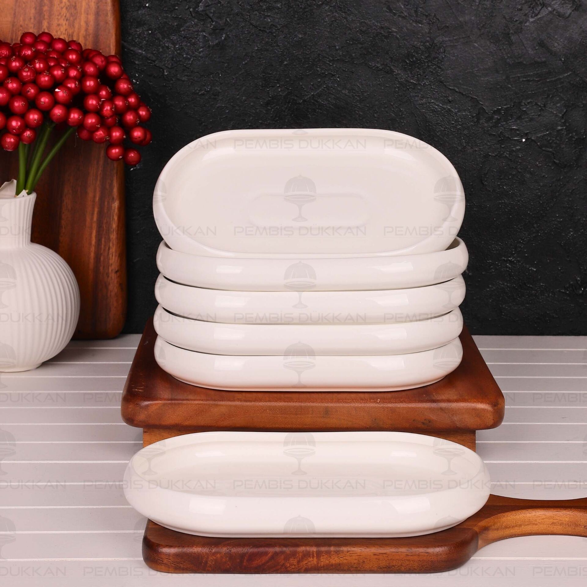 1 ADET VENTO Paçi OVAL PORSELEN GENİŞ KAHVALTILIK KASE (900328)