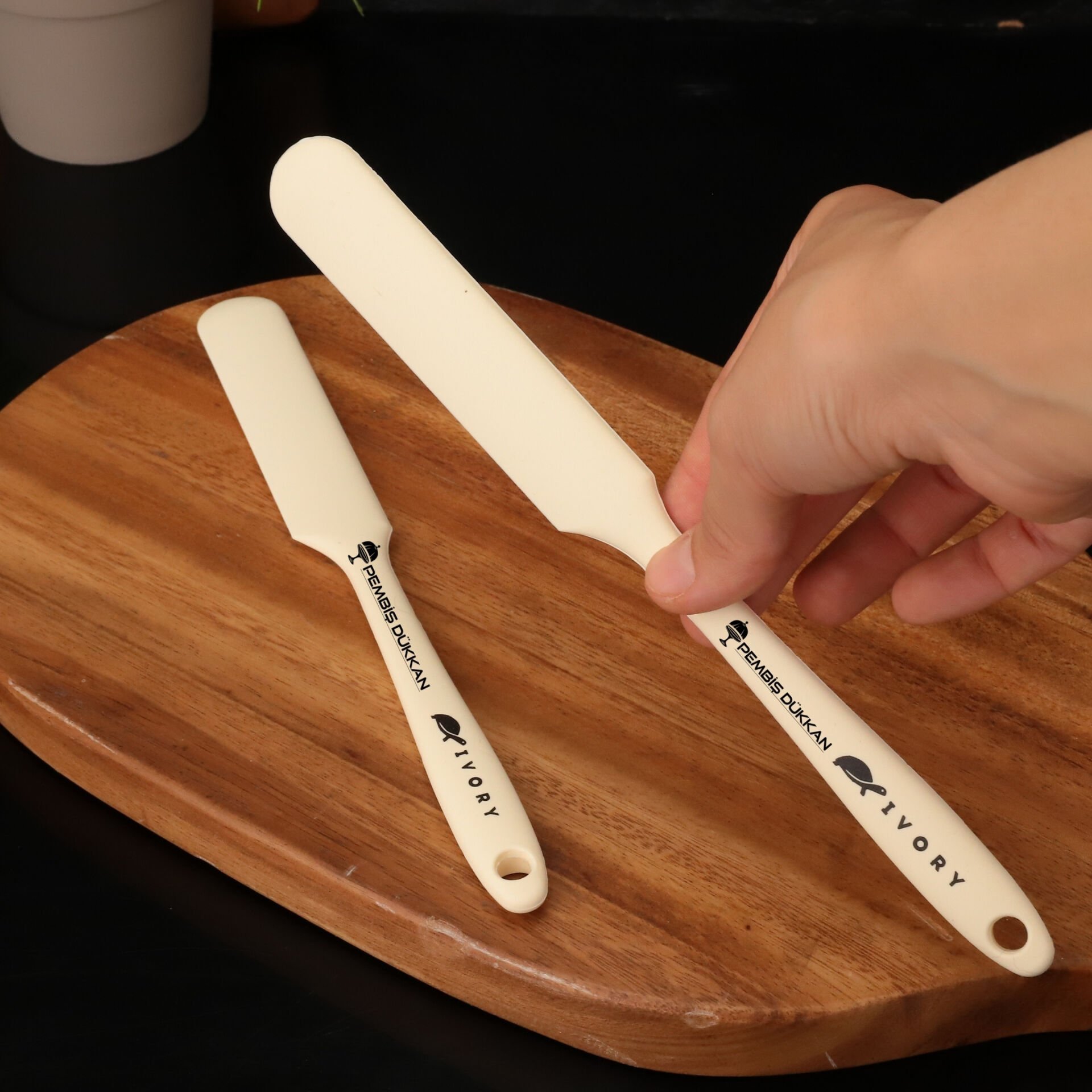 1 ADET İVY SİLİKON KÜÇÜK KREMA SPATULASI KREM (SL106)