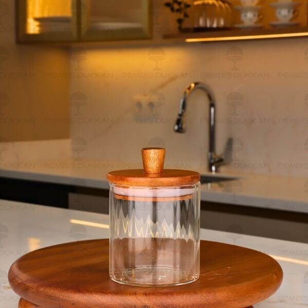 VERONA 250ML AKASYA KAPAKLI ÇİZGİLİ BAHARATLIK (BOR 0111)