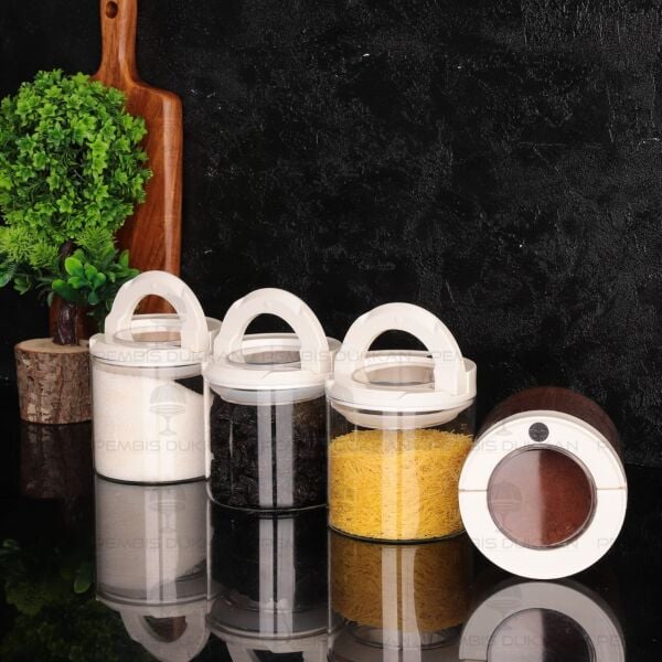 4LÜ BEYAZ TESORA, 850ML ERZAK KAVANOZ SETİ