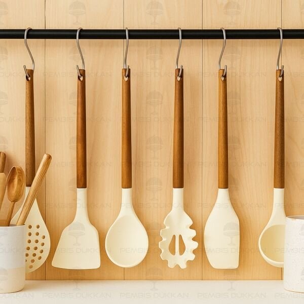 6LI AKASYA SAPLI KREM SİLİKON SET