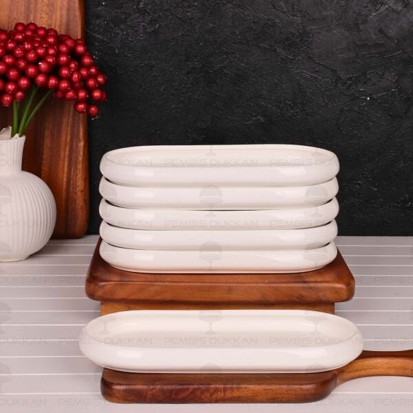 1 ADET VENTO Paçi OVAL PORSELEN DAR UZUN KAHVALTILIK KASE (900325)