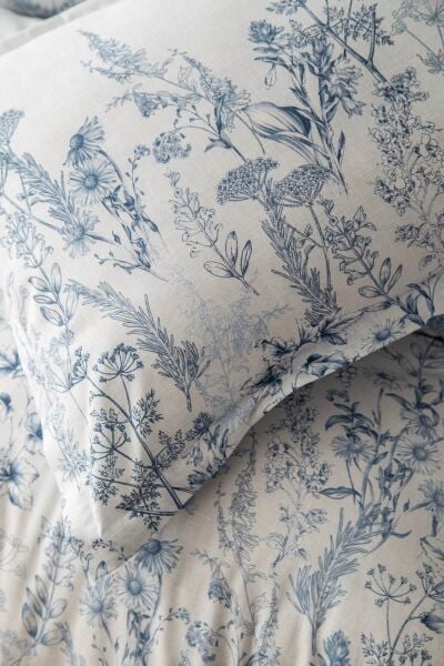 HEATHER ÇİFT KİŞİLİK PİKE TAKIMI - MAVİ